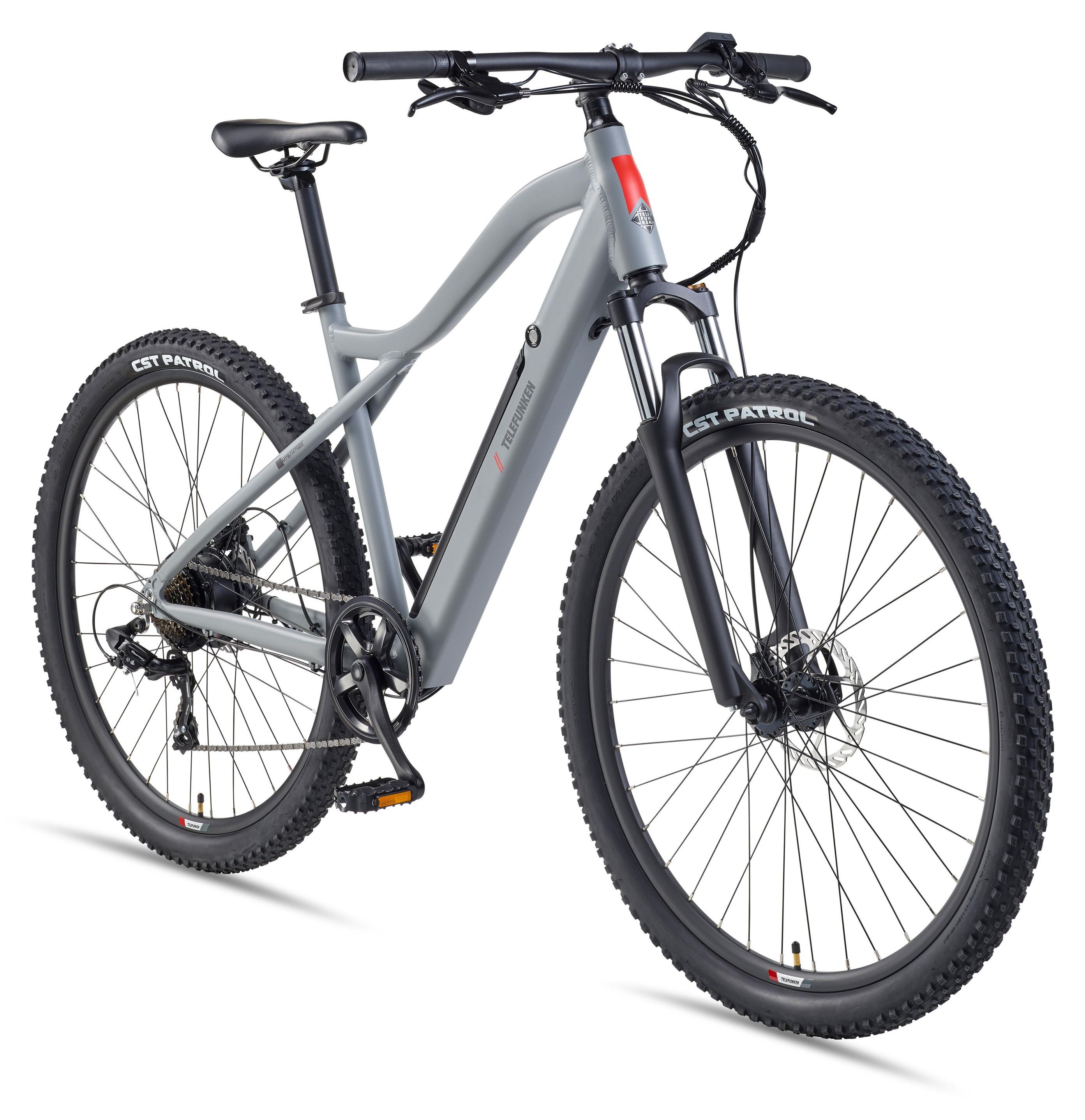 Telefunken MTB E-Bike Mountainbike für Herren und Damen | Elektrofahrrad 29 Zoll | Kettenschaltung | Heckmotor | 489,6 Wh Akku | EBike Pedelec Hardtail