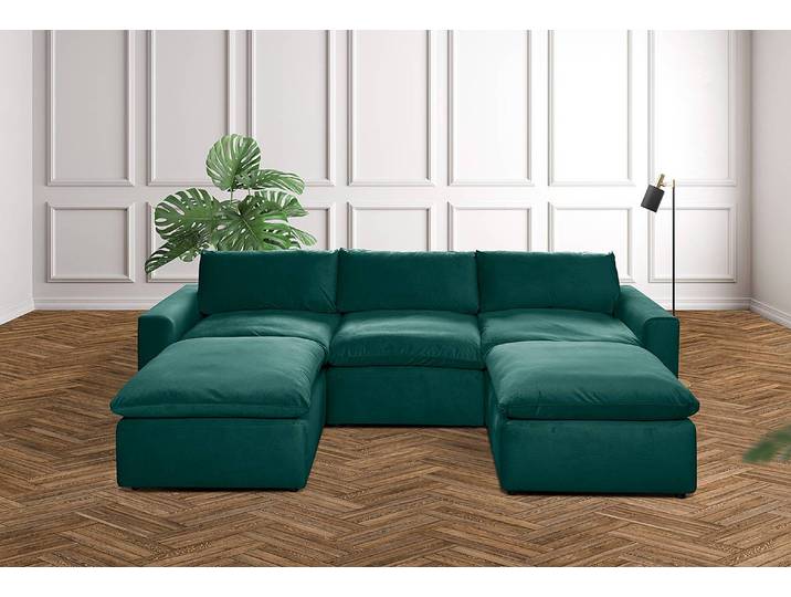 1-Sitzer Modulsofa Nizza Türkis/Türkis Flachgewebe 84 x 102cm Modern