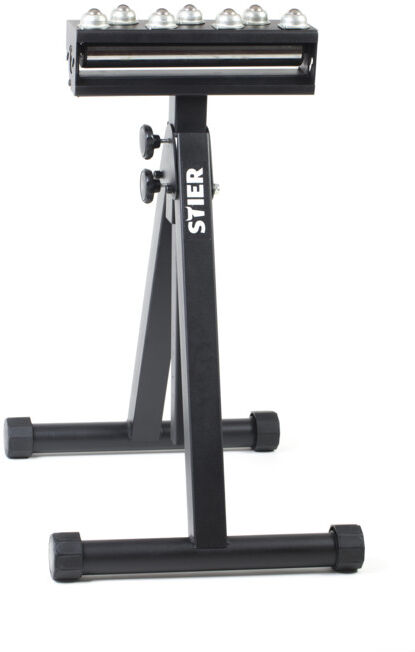 Chevalet support STIER, capacité de charge 200 kg avec barre à billes et rouleau de support (903427)