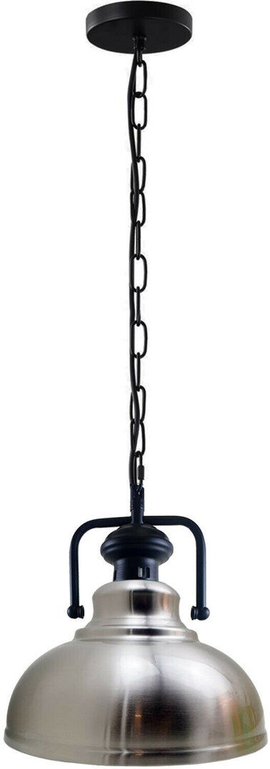 Borough Wharf Barringer 1 - Light Pendant Satin Nickel 120cm H X 29cm W