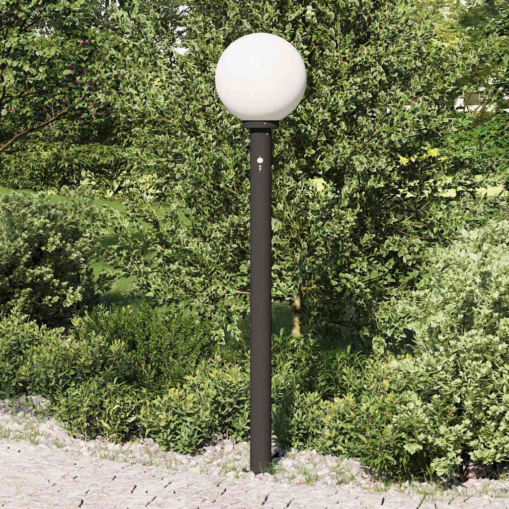 vidaXL Borne lumineuse avec détecteur 120 cm Noir IP44