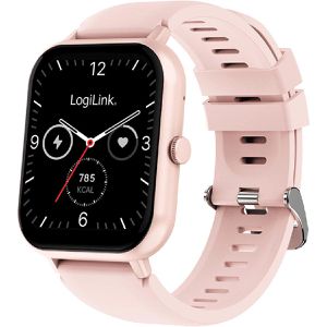 LogiLink Smartwatch Edge, 48 mm, Edelstahl, pink
