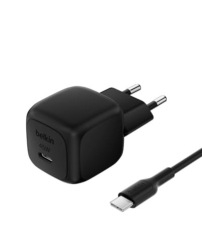 Belkin BoostCharge Compacte USB-C Wandlader 45W met USB-C naar USB-C Kabel - Zwart