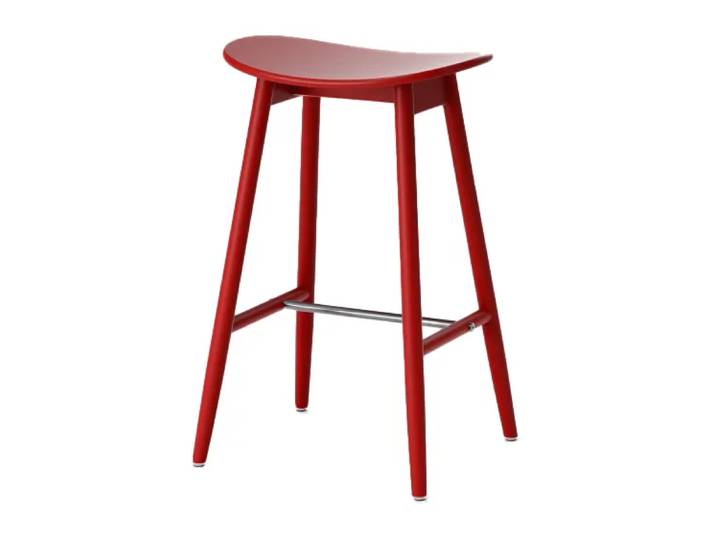 Massproductions Icha Kinderstuhl 65 cm Buche rot lackiert