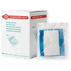 Noba Nobasorb-steril Saugkompressen 10 x 10 cm / 16 Packungen = 16 x 25 Stück