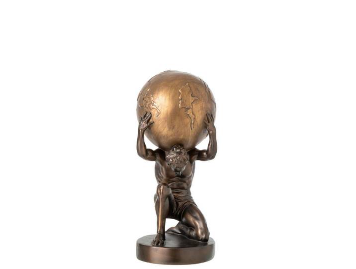 Ambia Home Skulptur, Braun, Goldfarben, Kunststoff, 14x28.5x15 cm, Dekoration, Dekofiguren & Skulpturen, Skulpturen