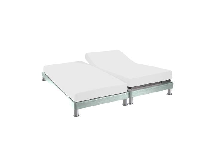 Protège matelas molleton 100% coton bio - bonnet 30 cm TPR pour sommier articulé 2x80x200