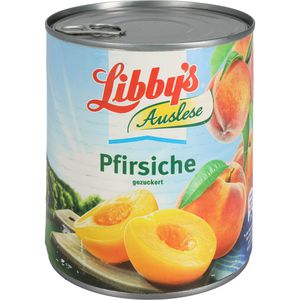 Libby's Obstkonserve Pfirsiche, leicht gezuckert, vegan, Hälften in Dose, 825 g