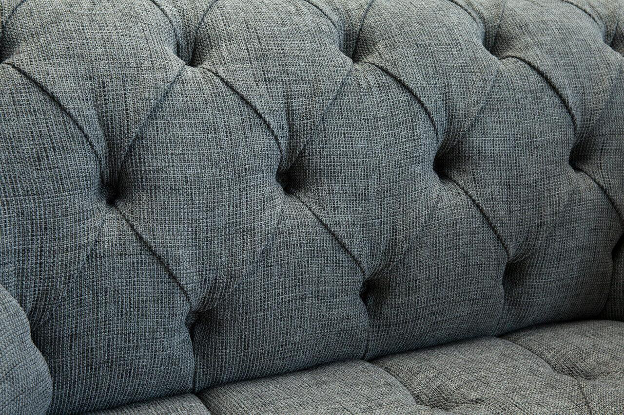 Luxus Chesterfield 2-zits lederen sofa voor in de woonkamer