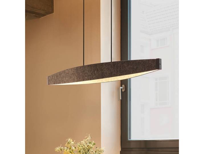OSRAM Hängelampe Decor Flat Felt, alu / grau / zink, für Wohn- / Esszimmer, Aluminium, Modern