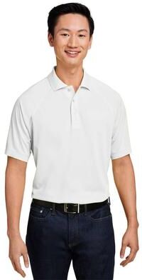 Harriton M208 Men's Charge Snag and Soil Protect Polo Shirt in White size 5XL   Polyester