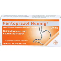 Pantoprazol Hennig B.sodbrennen 20mg Magen.res.tab 7 ST