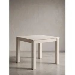 Esstisch Mango Massivholz Weiß-Mango 80x80x75 cm - CHARENTE   Kadima