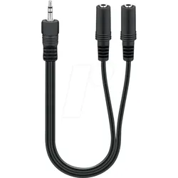 GOOBAY 50464 - 3,5 mm 3-Pin Klinken Stecker auf 2x Buchse