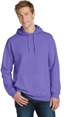 Port & Company PC098H Men's Beach Wash Garment-Dyed Pullover Hooded Sweatshirt size 4XL   Cotton/Polyester Blend