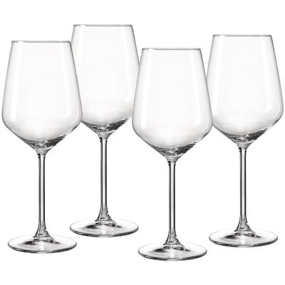 Rotweinglas RITZENHOFF & BREKER "Rumba", transparent, B:9cm H:24cm Ø:9cm, Glas, Trinkgefäße, Rotweinglas, 4er Set, je 530 ml