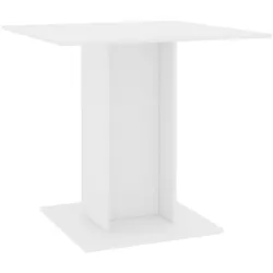 vidaXL Esstisch Weiß 80x80x75 cm Holzwerkstoff