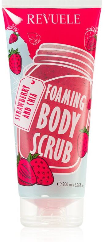 Revuele Foaming Body Scrub Strawberry and Chia moisturising body scrub 200 ml