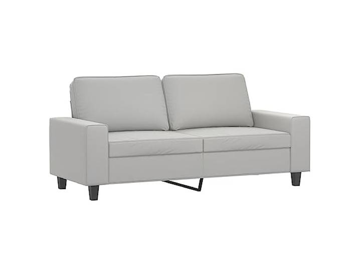 VIHHQGC 2-Sitzer-Sofa Hellgrau 140 cm Mikrofaser Stabiler Sperrholzrahmen, Dick gepolstert, Modernes Design, Montageanleitung Inklusive