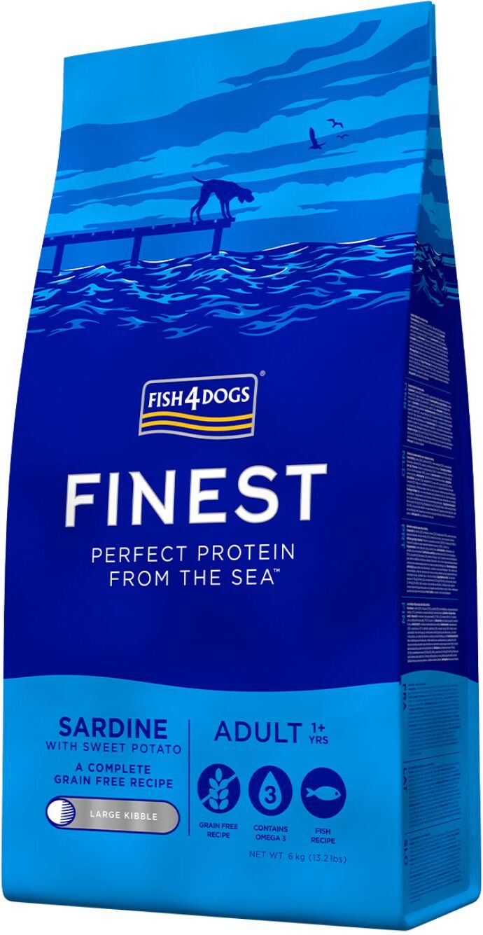 Fish4Dogs Finest Adult Sardine Large Sacco da 6 Kg