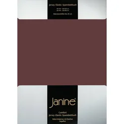 Janine Spannbetttuch Elastic-Jersey 5002 dunkelbraun 150x200 cm