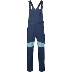 KÜBLER REFORCE Latzhose - Langgröße dunkelblau/eisblau 46L - 3260 3342-4844-46L - dunkelblau/eisblau