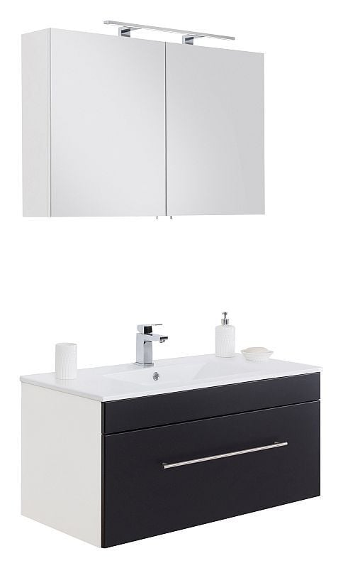 Posseik Badkameraccessoireset VIVA (2-delig), zwart, 100 cm