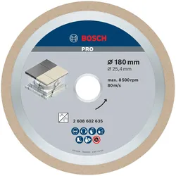 Bosch Professional Zubehör, Sägeblatt, PRO Ceramic Diamanttrennscheibe, 180 x 25,4 mm
