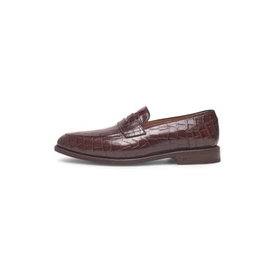 Loafer HENRY STEVENS "Marshall PL", Herren, Gr. 42, Leder, braun (dunkelbraun), Schuhe Loafer