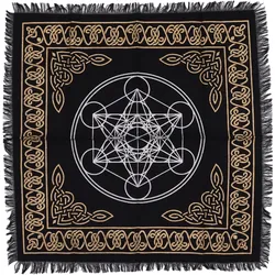 Esoteric Fringed Altar Cloth - Chakra Chart