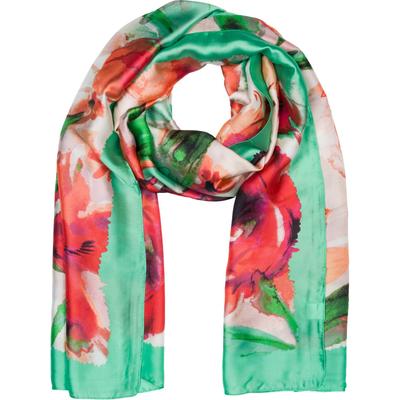 Schal STYLEBREAKER "Schal mit Aquarell Blumen Muster", Damen, grün, Obermaterial: 100% Viskose CV., Modisch, Modetücher Schal