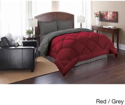 3 Piece All-season Down-Alternative Reversible Comforter Set