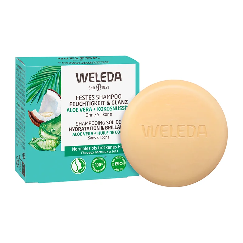 Weleda Festes Shampoo Feuchtigkeit und Glanz, 50g 006963CH