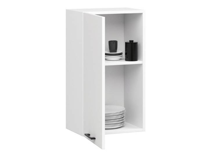 Raumhirsch Furniture Hängeschrank Eleganter Hängeschrank Küche - Platzsparende Lösung - Wandschrank Hochglanz weiß, Soft-Close Türen, 30 cm breit, pflegeleicht