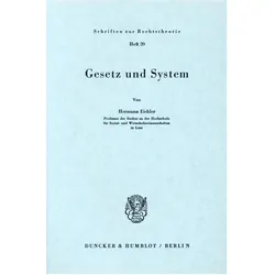 Gesetz und System., Fachbücher von Hermann Eichler