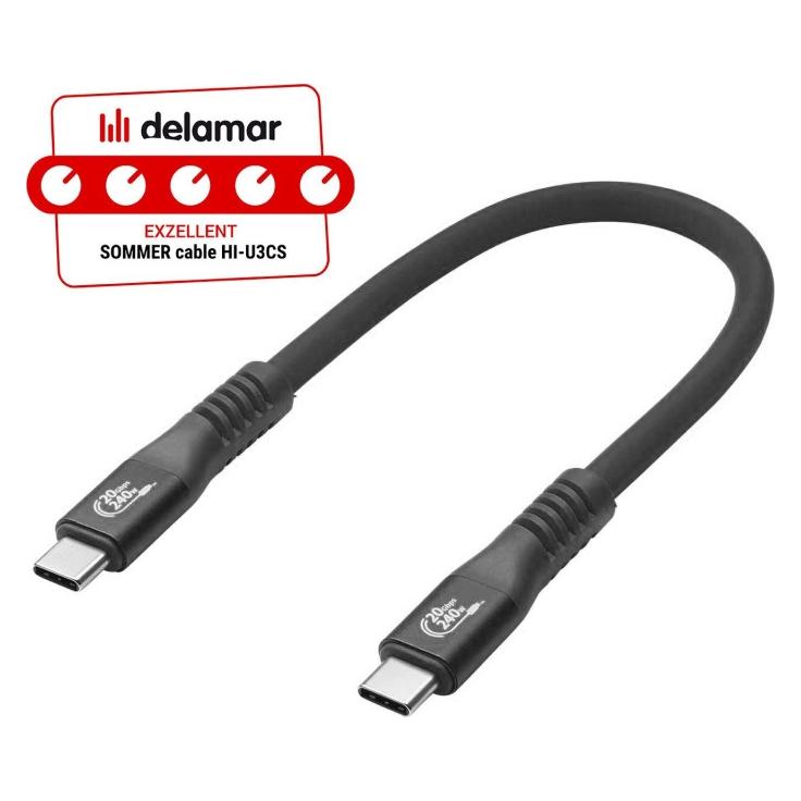 Sommer Cable USB-3.2-Verbindungskabel, Typ C (Stecker) - Typ C (Stecker) (USB 3.2 Gen 1) (HI-U3CS-0100-SW)