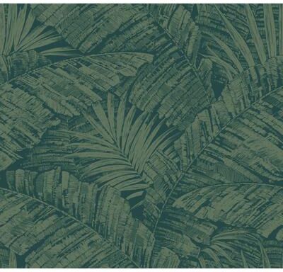 York Wallcoverings Palm Cove Toile Emerald Forest Wallpaper