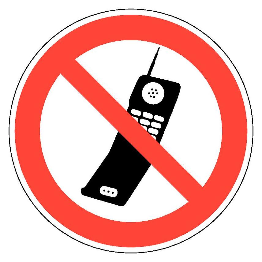 BRW Verbotsschild Handy benutzen verboten - Ø 10 cm (538020.1300)
