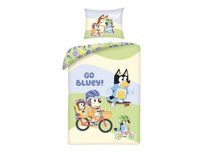Bluey Dekbedovertrek Go Bluey 140 x 200 cm - katoen