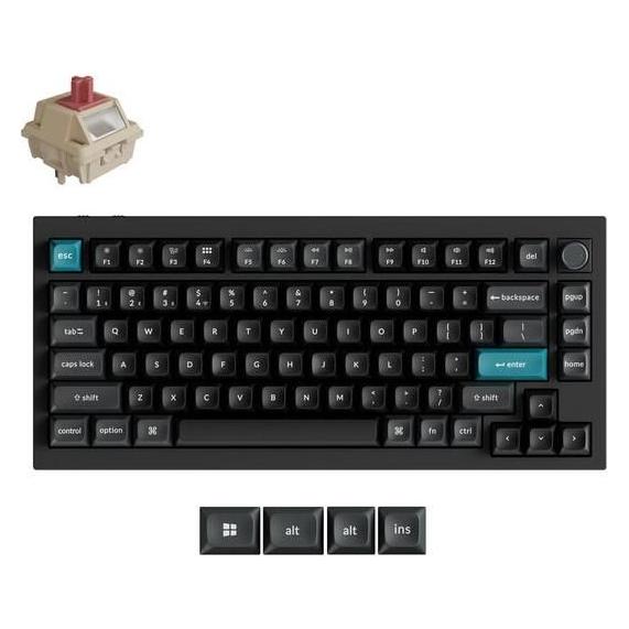 Keychron KEYBOARD WRL Q1 ULTRA/BLACK Q1U-M1 (US, Kabelgebunden, Kabellos) (Q1U-M1)