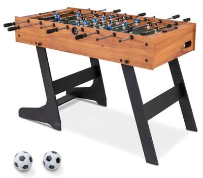 Costway 48 Inch Folding Full Competition Size Soccer Table-Natural