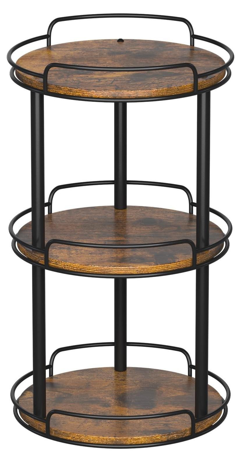 Houten draaischijf-organizer voor keuken en badkamer