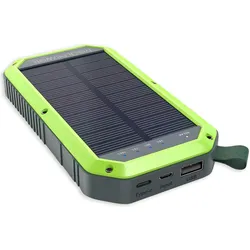 RealPower PB-10000 (10000 mAh, 37 Wh), Powerbank, Grün, Schwarz