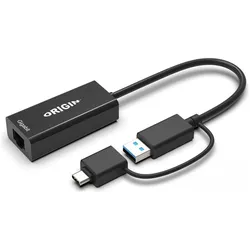 Origin Storage USB3.0 OR USB-C (WITH USB-C (USB-A, USB-C, 1 Port), Dockingstation + USB Hub, Schwarz