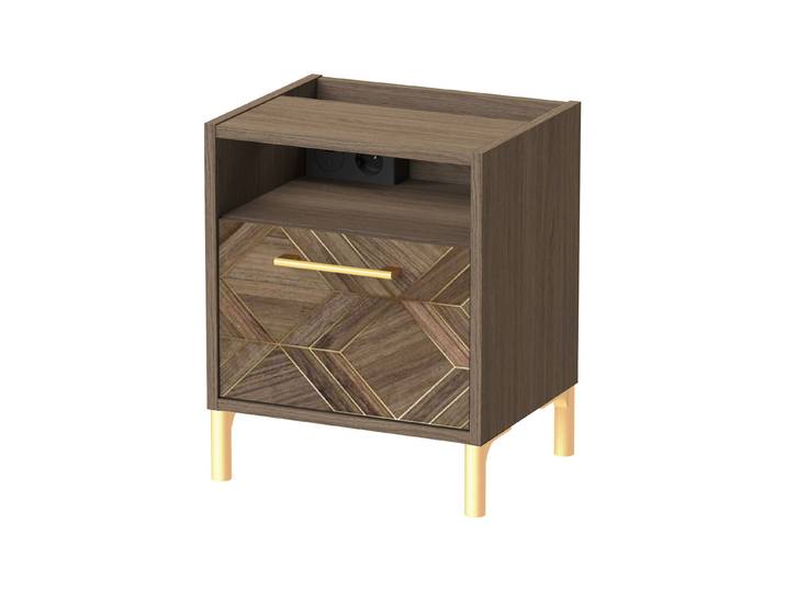 Tchibo - Nachttisch »Glenn« - 40,2x32,7x49,5cm - gold -