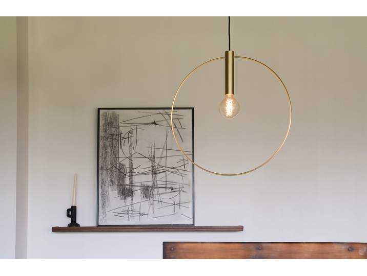 Suspension luminaire moderne dorée Oohalt grand format