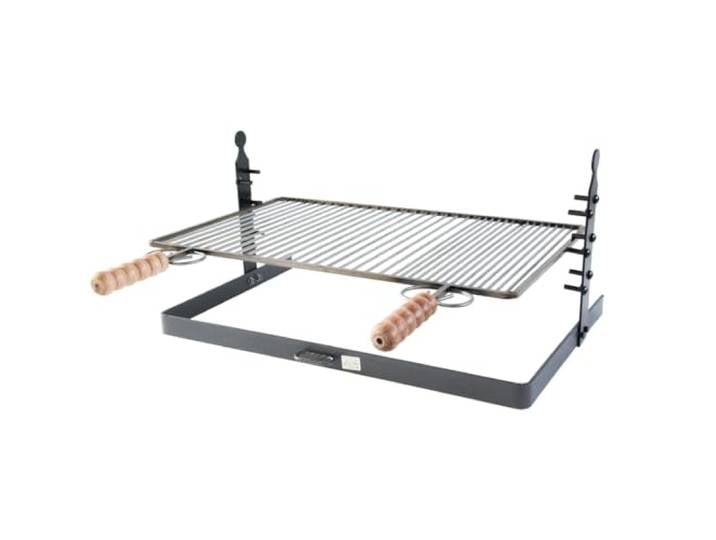 Grillpfanne mit Standfuß und verstellbarer Höhe 60 x 37 cm