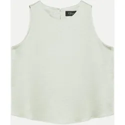 Satiniertes Top Weiß 44