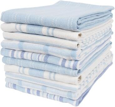 KAF Home Assorted Flat Kitchen Towels - Set of 10, 18 x 28 Inch - N/A