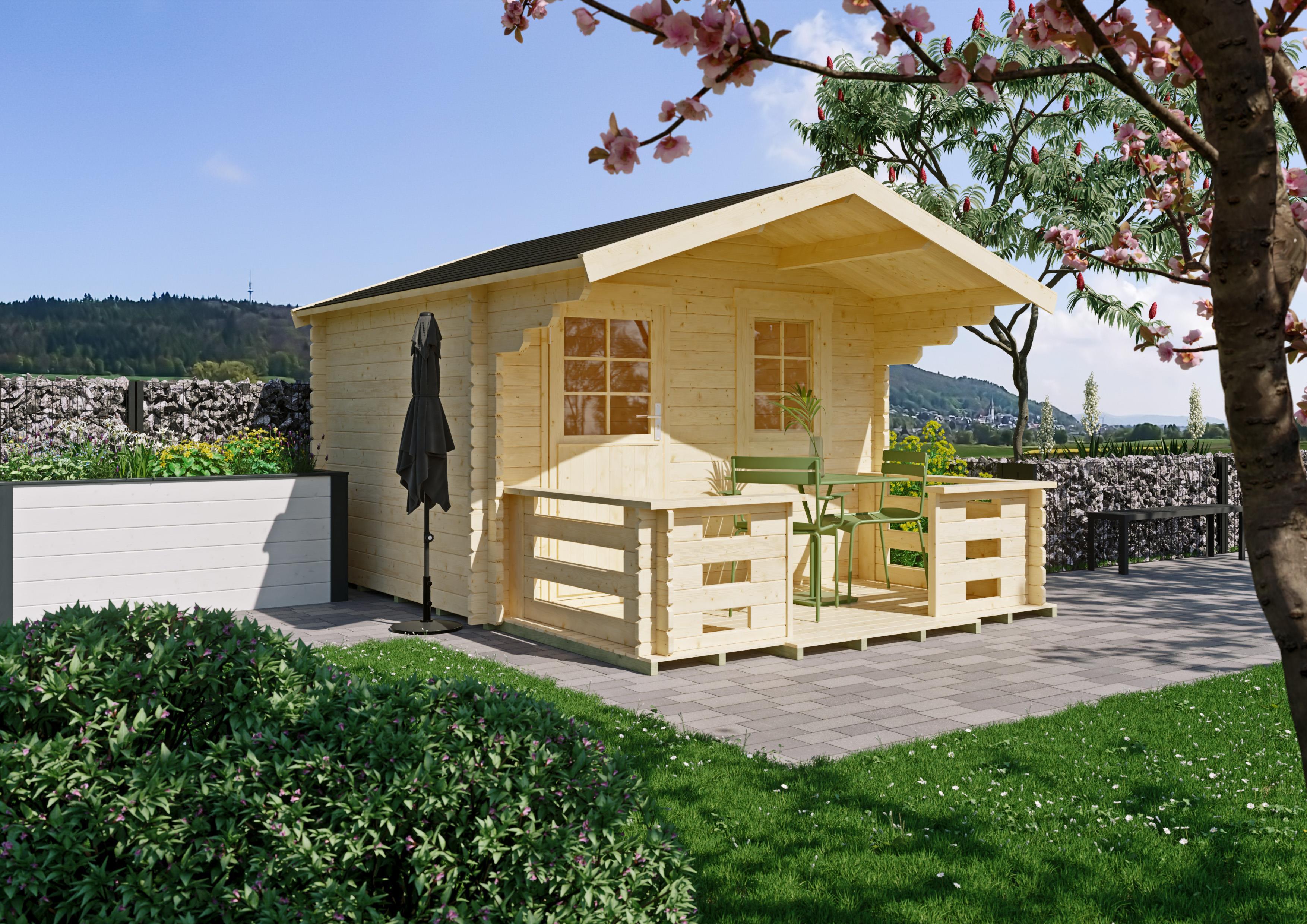 Gartenhaus Aldra II 3,00x2,50 m - inklusive Terrasse
